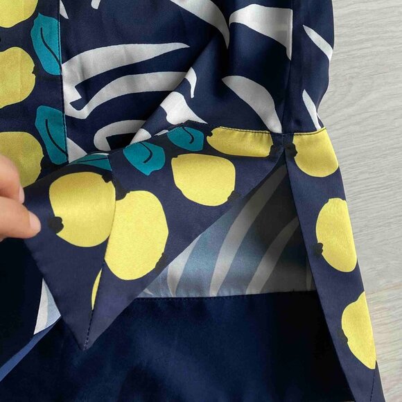 STAUD Parke Lemon Print Tunic Shirt Size S Lightweight Artsy Lagenlook Vacation - Picture 7 of 11